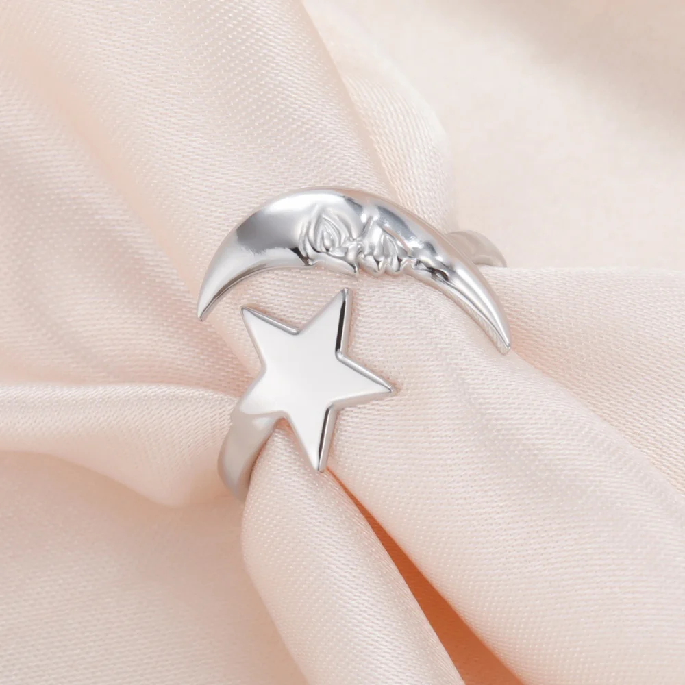 Celestial Stainless Steel Gold Ring for Women 2 Celestial Stainless Steel Gold Ring for Women - Image 2