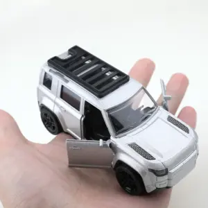 1:36 Scale Silver Defender SUV Model