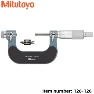Mitutoyo 126-125/126-126 Precision Micrometer 0-25mm 14 Sd8998be4bd4b47b08ceb4e8e0719c860v