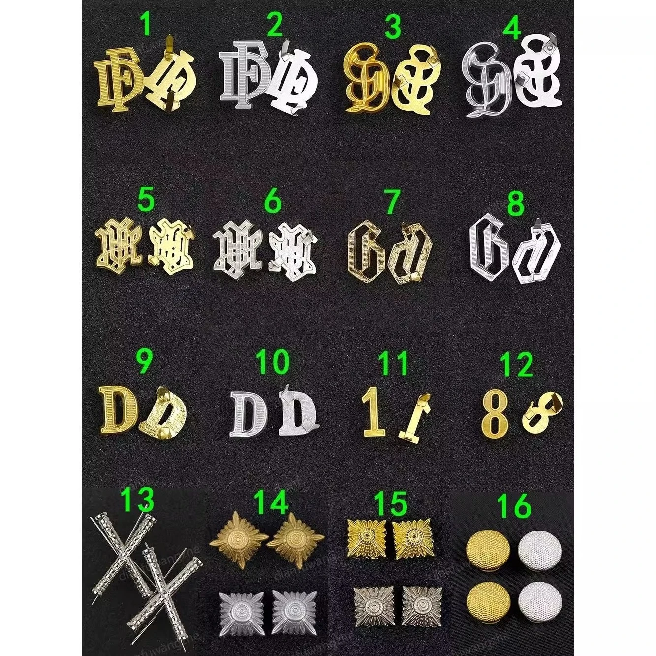 Vintage German Military Epaulet Pair in Gold 6 Vintage German Military Epaulet Pair in Gold - Image 6