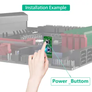 Green 2x5-Pin PC Power Switch Adapter 10 Sd9818db61e6649e7bff58c7bb43f55626