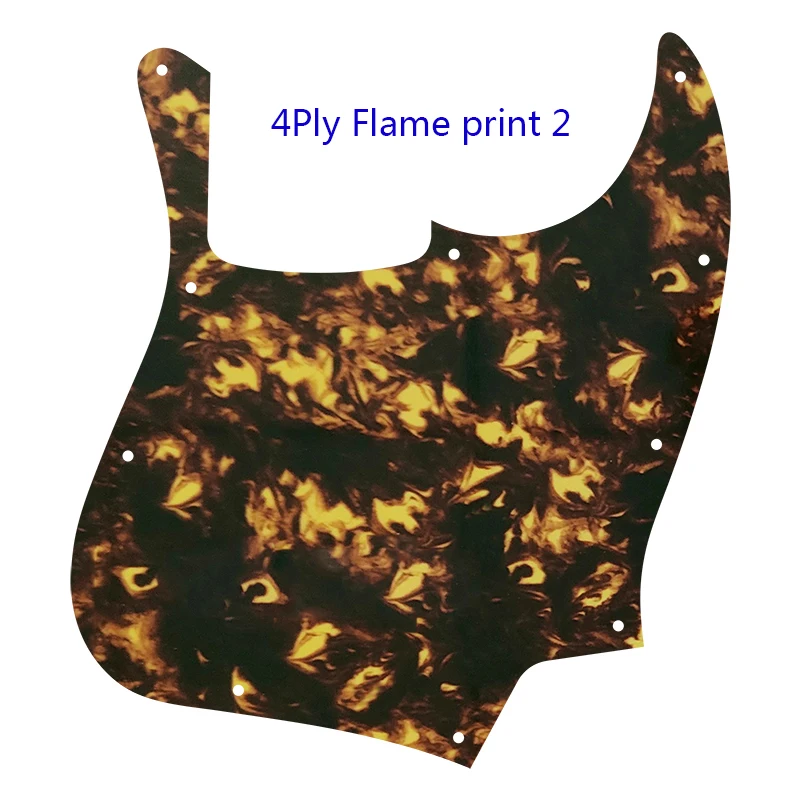 Flame-Patterned Pickguard for 5-String Jazz Bass 10 Flame-Patterned Pickguard for 5-String Jazz Bass - Image 10
