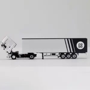 1:64 Silver and Black Diecast Semi-Truck Model 9 Sdd2c9598ad8a4a1dae8e4bf5a2baeb36Q