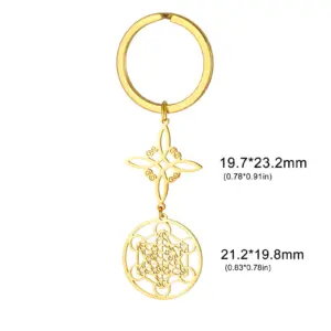 Stainless Steel Witch Knot Keychain with Gold Options 18 Se016c5373d834f9a852bdf03d897b606S