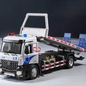 Realistic 1:24 Police Flatbed Tow Truck Model