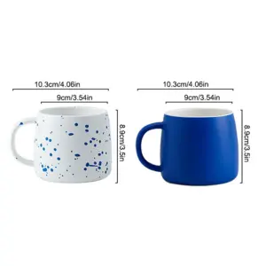 Blue Splash Ink 500ml Ceramic Mug with Spoon 13 Se514155c7aa84fa59627d4eba706cd0eE