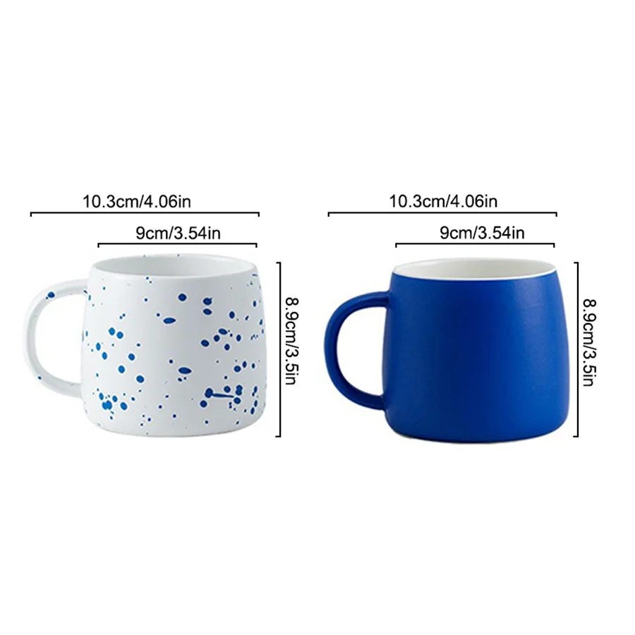 Blue Splash Ink 500ml Ceramic Mug with Spoon 6 Blue Splash Ink 500ml Ceramic Mug with Spoon - Image 6