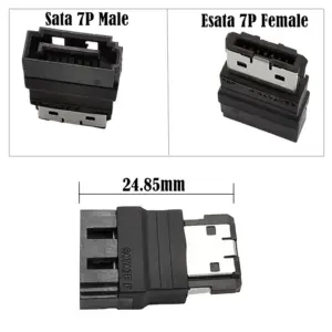 Black SATA to eSATA Adapter Converter 10 Se54a4175bcfd4c0385ac7f546a54c7be2