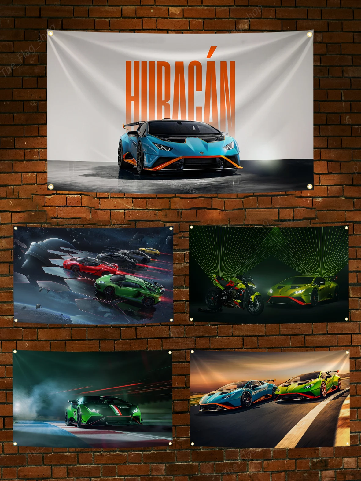 Vibrant Lamborghini Huracan Race Banner 3x5 ft 2 Vibrant Lamborghini Huracan Race Banner 3x5 ft - Image 2