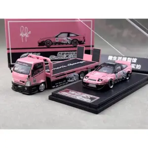 Diecast 180SX and Trailer Model Set 1/64 Scale