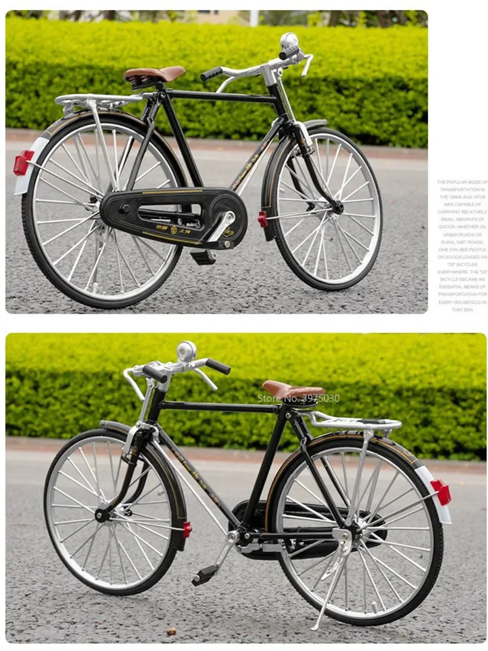 1:6 Vintage Retro Bicycle Model for Collectors 6 1:6 Vintage Retro Bicycle Model for Collectors - Image 6