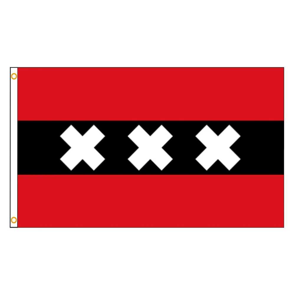 Vivid Netherlands Amsterdam Flag Banner 90x150cm 2 Vivid Netherlands Amsterdam Flag Banner 90x150cm - Image 2