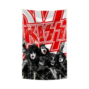 KISS Band Metal Wall Flag 90x150 cm 18 Sed2678d3c54f4ac7bae4ddc712c4bc05d