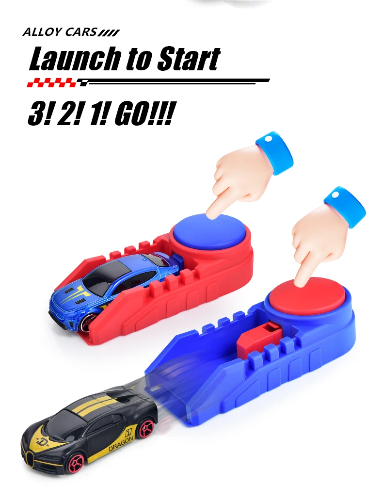 1:64 Scale Racing Catapult Set with Die-Cast Cars 4 1:64 Scale Racing Catapult Set with Die-Cast Cars - Image 4