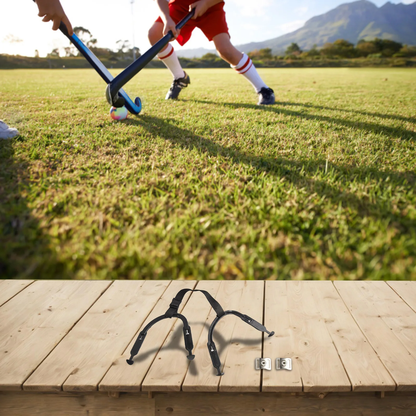 Black Hockey Helmet Chin Strap for Comfort 2 Black Hockey Helmet Chin Strap for Comfort - Image 2