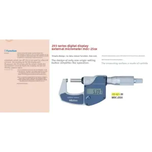 Mitutoyo 0-25mm Digital Micrometer Model 293-821-30 10 Sf182374a355848cfaedb6d9acd32f713j