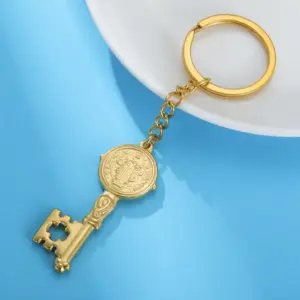 Stainless Steel Religious Keychain with Saint Benedict 12 Sf1b20a9d248c4ac9bbf04c852a2ea674W