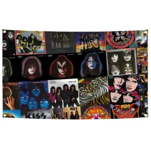 KISS Band Metal Wall Flag 90x150 cm 12 Sf229d2d3d3b34bd2b58830273f393262R