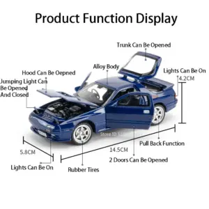 1:32 Mazda MX-5 Model Car with Lights 15 Sf6d3cda9aaec4858960176c3061e29bfH