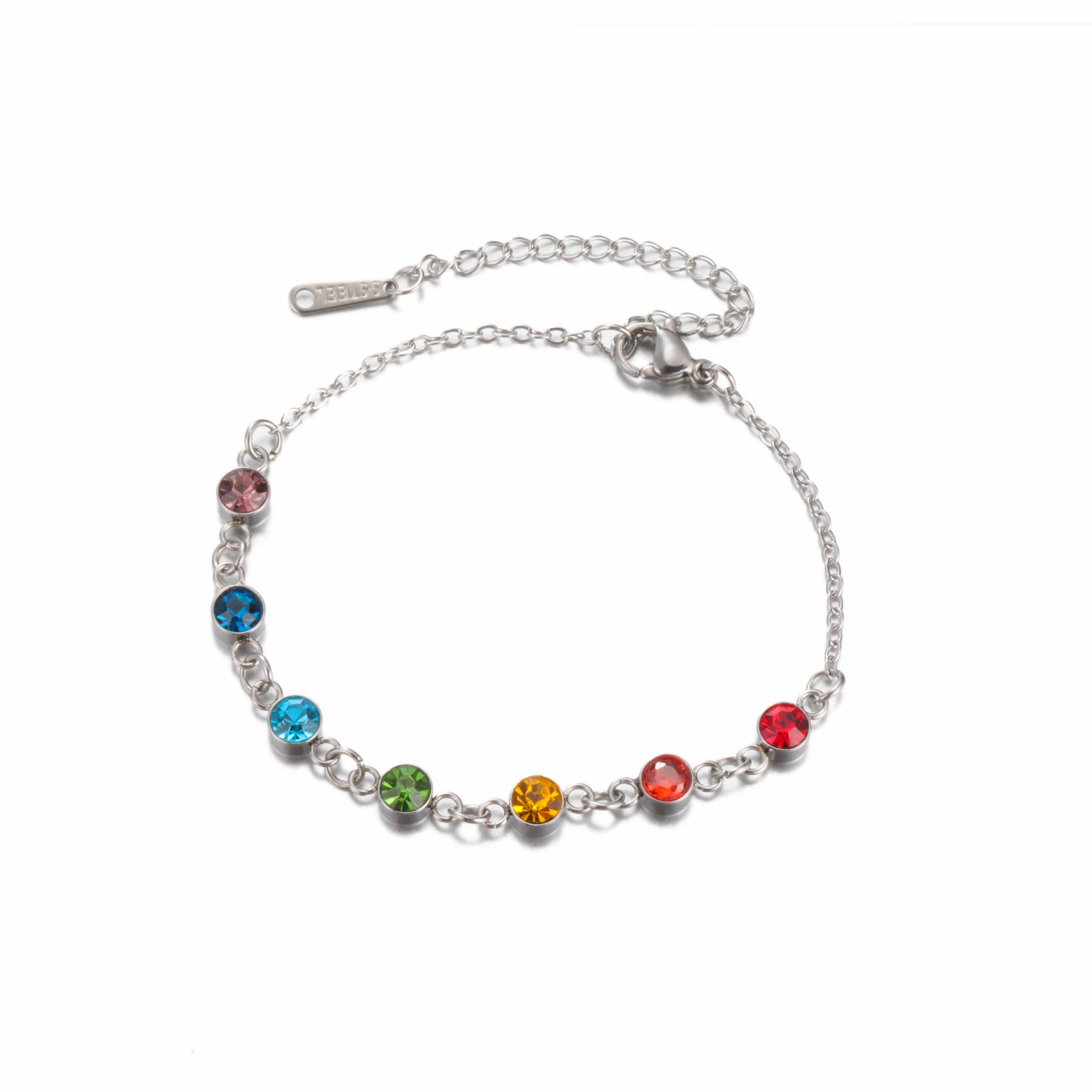 Stainless Steel Chakra Charm Bracelet for Women 8 Stainless Steel Chakra Charm Bracelet for Women - Image 8