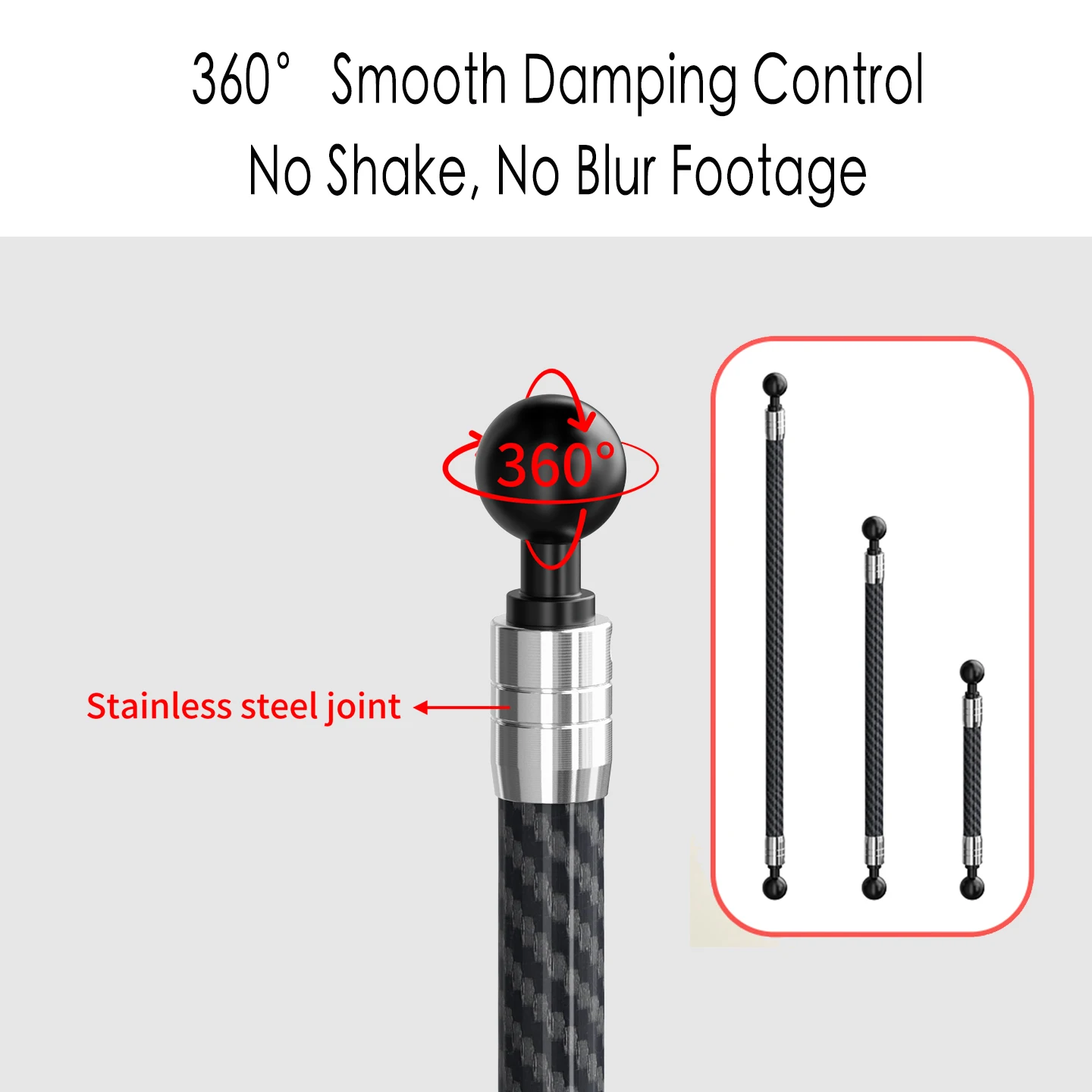 Carbon Fiber Selfie Stick for Action Cameras 5 Carbon Fiber Selfie Stick for Action Cameras - Image 5
