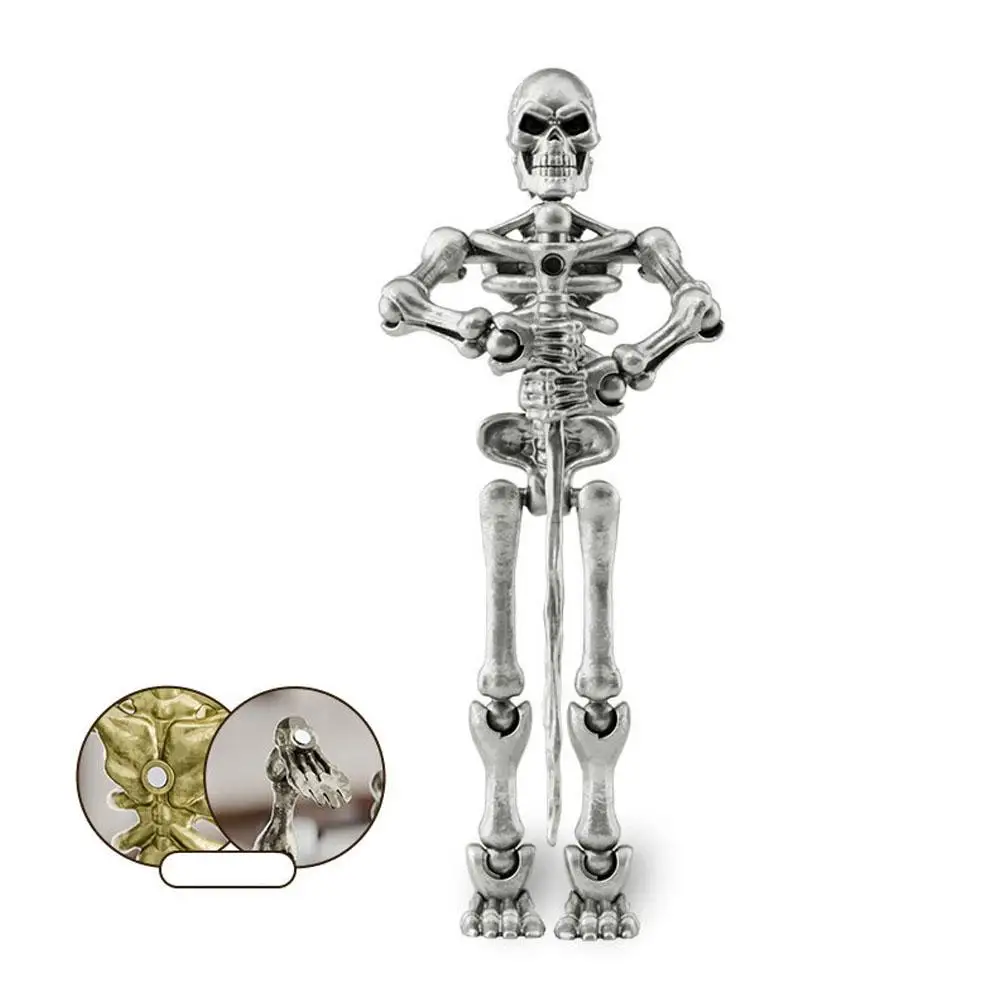 13 cm Vibrant Metal Skeleton Figurine with Magnetic Assembly 9 13 cm Vibrant Metal Skeleton Figurine with Magnetic Assembly - Image 9