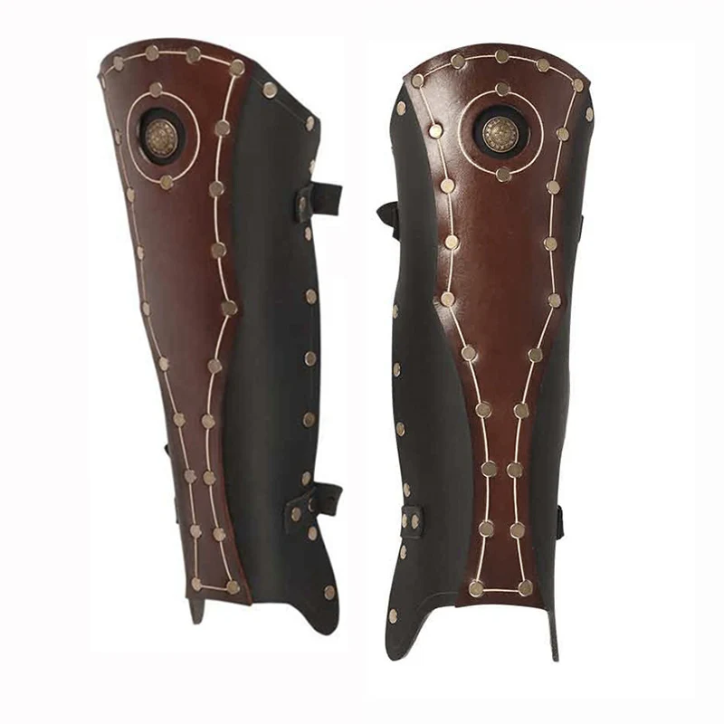 Medieval Faux Leather Gaiters for Cosplay 3 Medieval Faux Leather Gaiters for Cosplay - Image 3