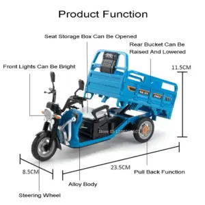 1:12 Scale Electric Tricycle Model Toy 13 Sfc6f032227a84ad091cfc39d259b53c5c