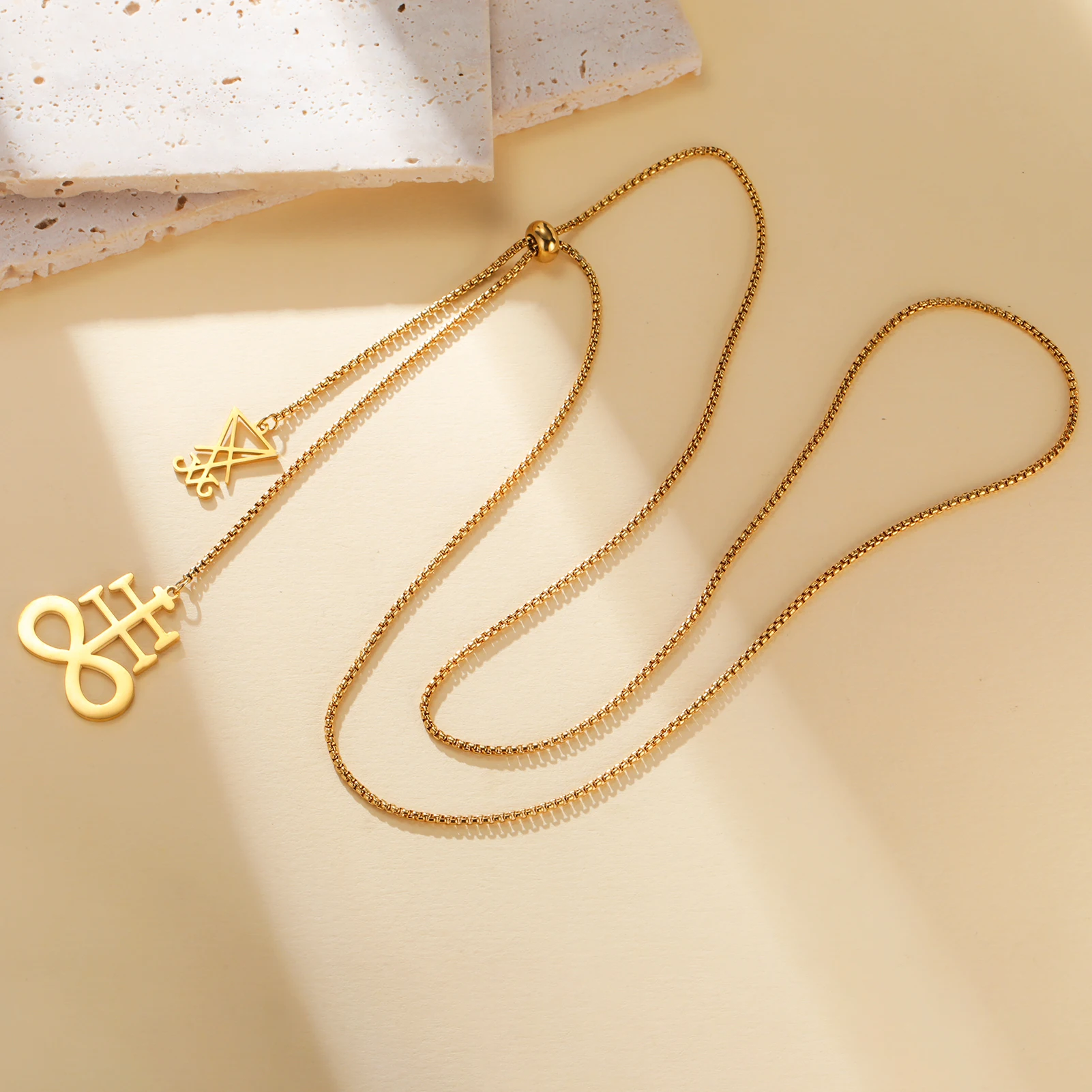 Stainless Steel Leviathan Cross Necklace 2 Stainless Steel Leviathan Cross Necklace - Image 2