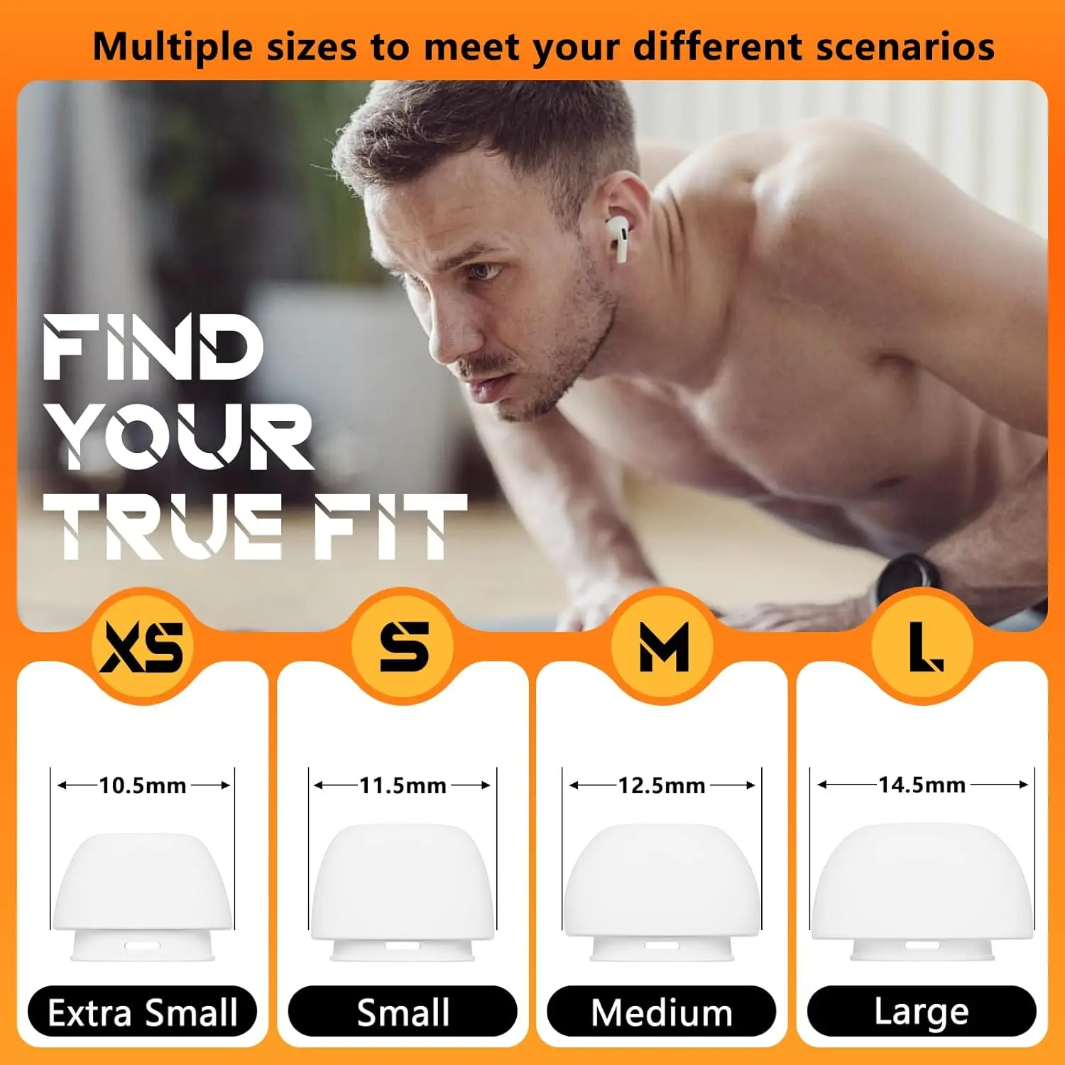 Silicone Ear Tips for AirPods Pro 1/2/3 5 Silicone Ear Tips for AirPods Pro 1/2/3 - Image 5