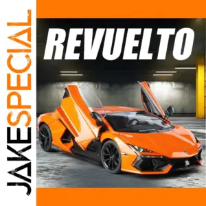 Bright Orange Revuelto GTR SKYLINE Supercar Model