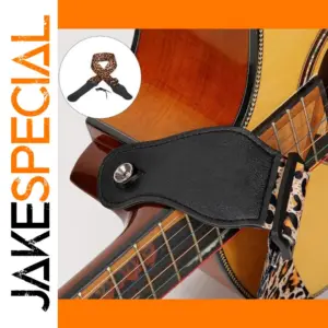 Leopard Print Leather-Ends Guitar Strap