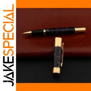 Luxury Metal Rollerball Pen with Purple Marble Finish