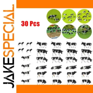 30-Piece HO Scale Cow Miniatures Collection