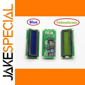 LCD1602 16x2 Character Display in Blue or Yellow-Green