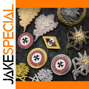 European Maltese Crusader Badge with Edelweiss & Oak