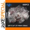 600-Piece Ceramic Capacitor Kit for Electronics