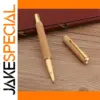 Luxury Bamboo Rollerball Pen with Gold Accents