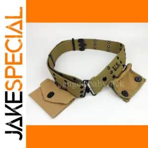 Vintage WWII US Army Canvas Belt Set