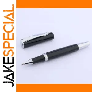 Black Metal Rollerball Pen with 0.5mm Tip
