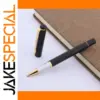 Black Metal Rollerball Pen with Gold Accents