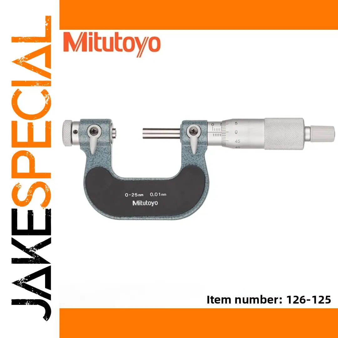 Mitutoyo 126-125/126-126 Precision Micrometer 0-25mm 1 Mitutoyo 126-125/126-126 Precision Micrometer 0-25mm