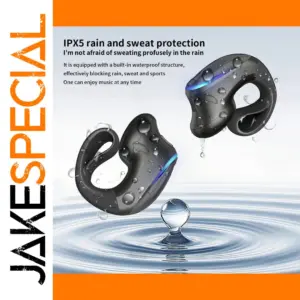 Black Waterproof Bluetooth Earphone with Noise Cancellation