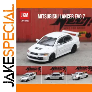 White Mitsubishi Lancer EVO 7 Miniature Model