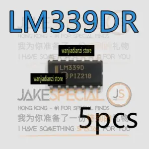 Set of 5 LM339DR ICs in SOIC-14 package