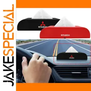Mitsubishi Car Tissue Box Holder in PU Leather