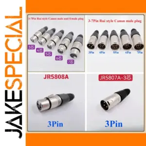 High-Quality XLR Audio Connector Set with 3-7 Pins