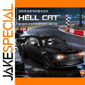 Black Hellcat Alloy Sports Car Model 1:24 Scale