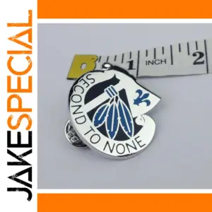 Vintage 2nd Division Badge with Blue Accents