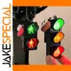 Vibrant Traffic Light LED Keychain